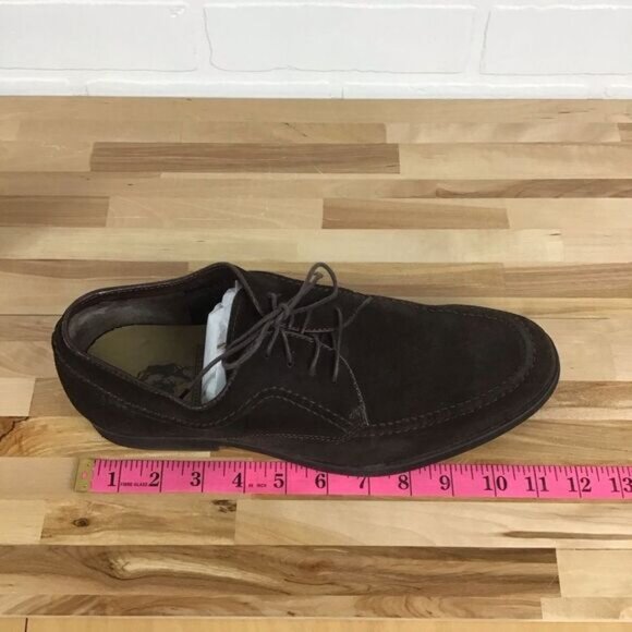 𝅺HUSH Puppies men shies maroon brown suede leather classic dress comfortable 8 - Picture 12 of 14